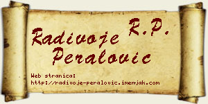 Radivoje Peralović vizit kartica
